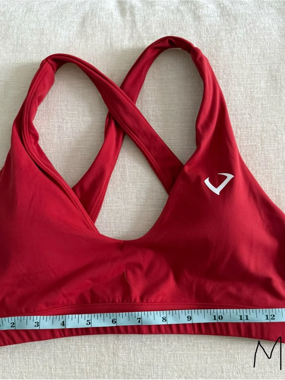 Violate The Dress Code Red Crisscross Open-Back Sports Bra - Picture 6 of 7